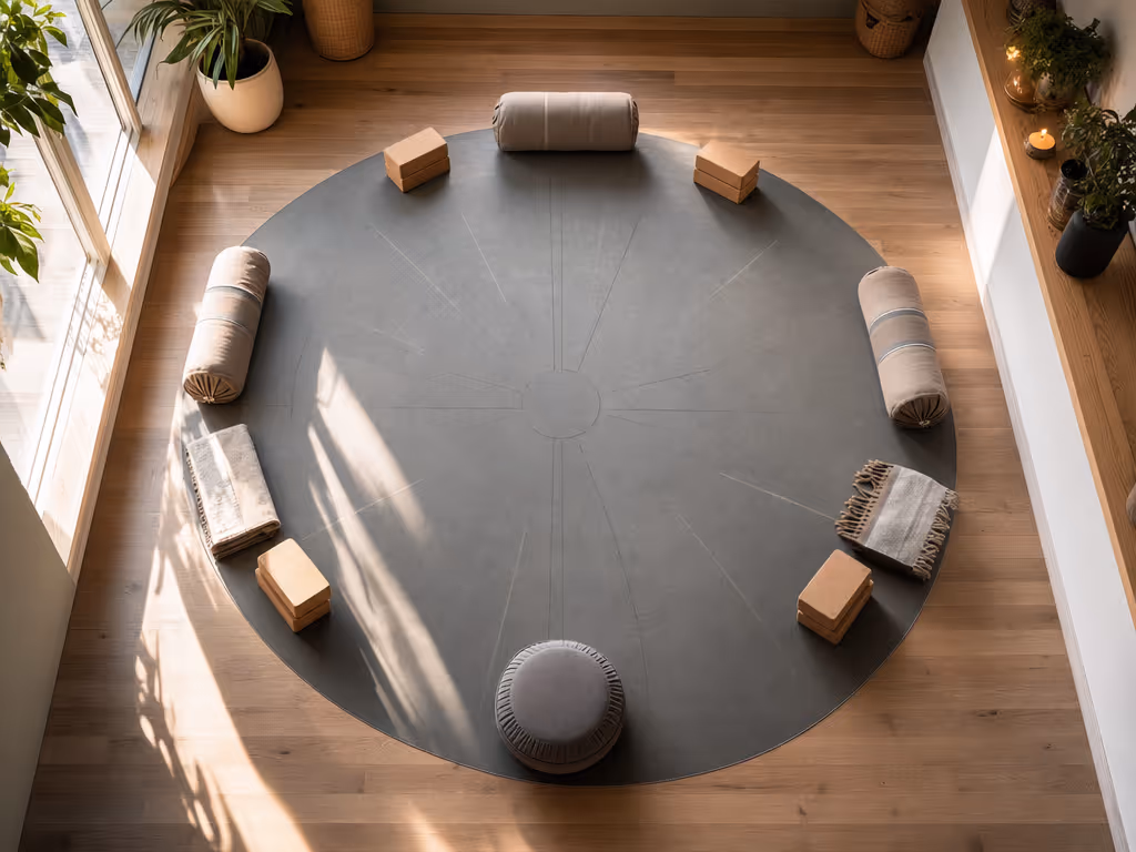 round_yoga_mat_home_practice_layout