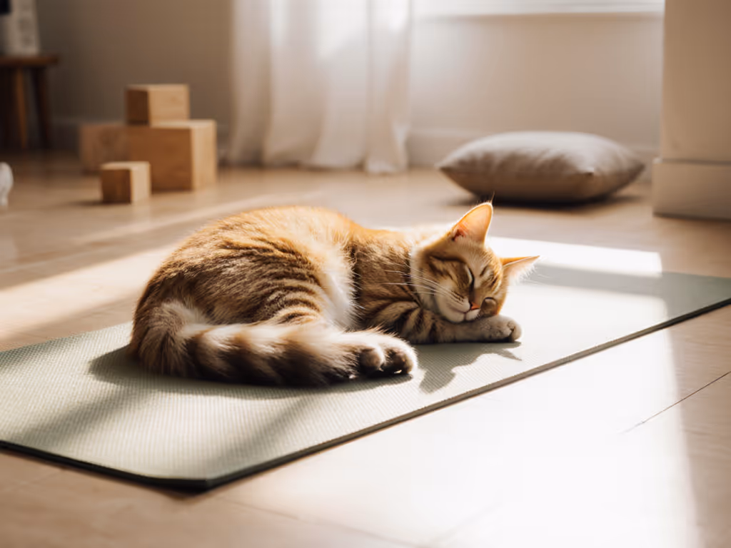 cats_sleeping_on_yoga_mat